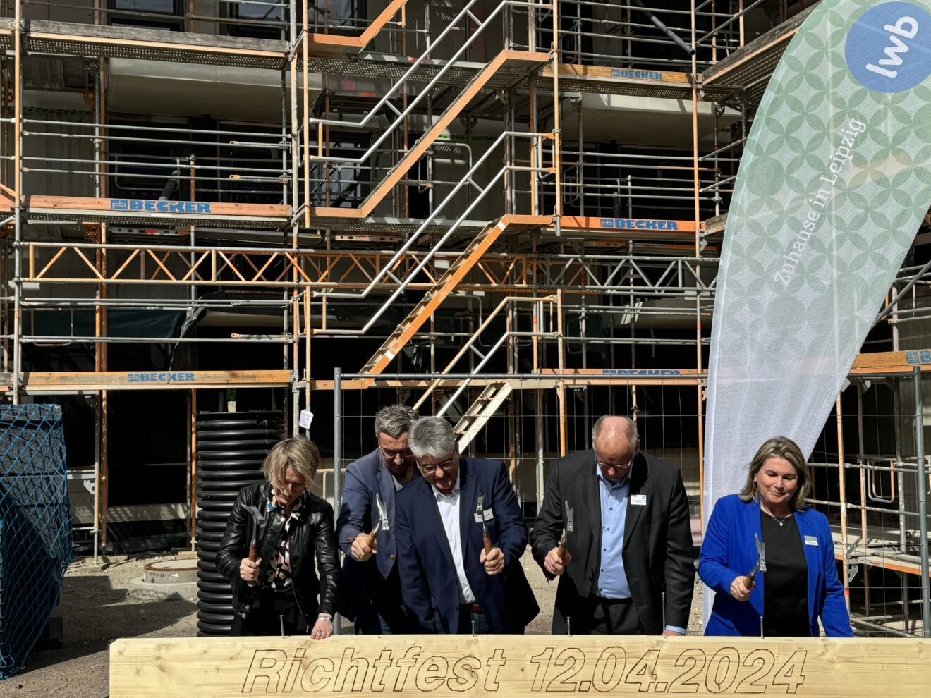 Richtfest für seniorengerechtes Wohnen in Leipzig