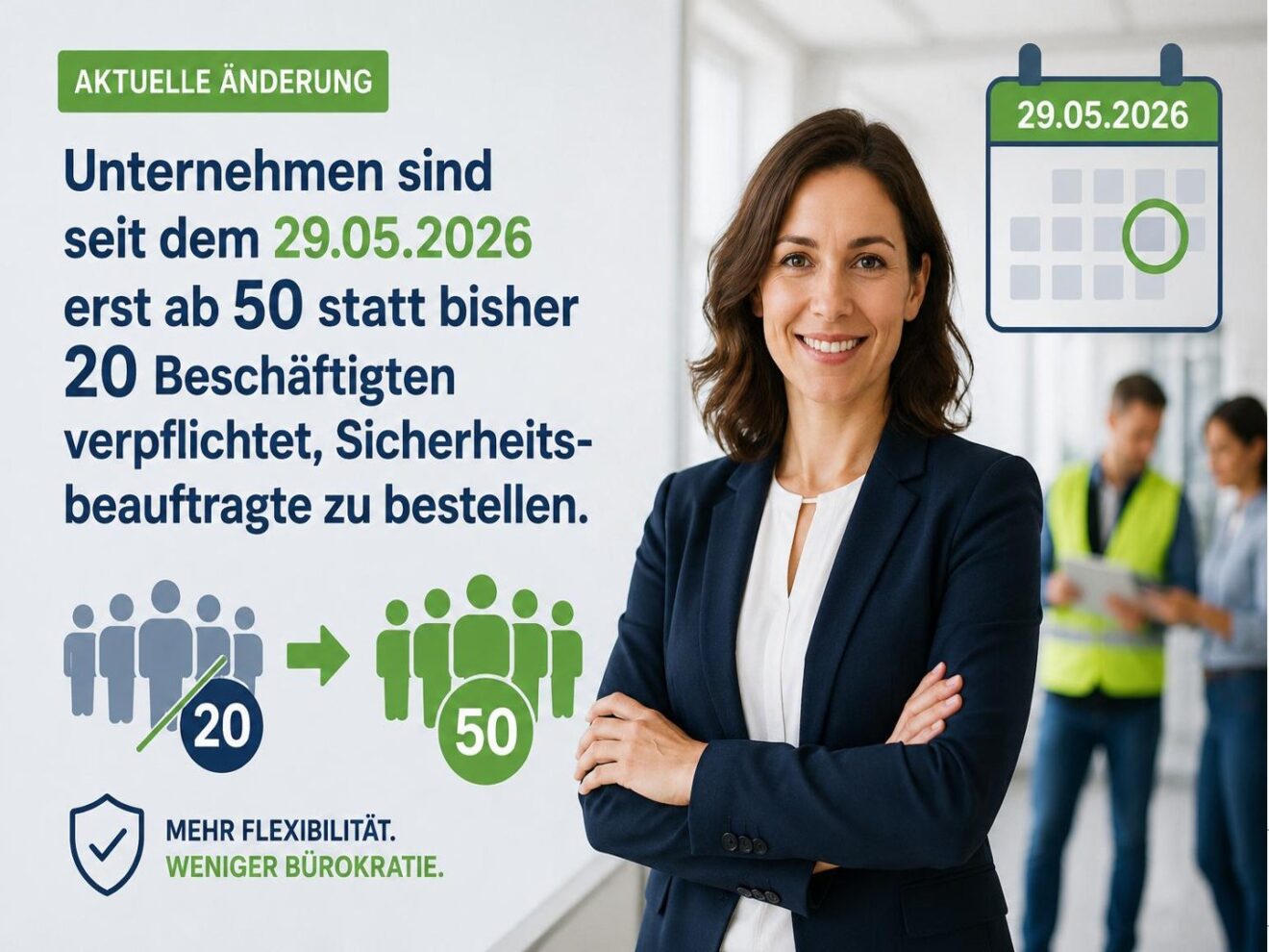Schwellenwert zur Bestellung von Sicherheitsbeauftragten erhöht